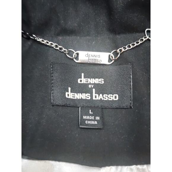 Dennis by Dennis Basso Polyester Jacket Black Hooded Coat Large - Picture 5 of 10